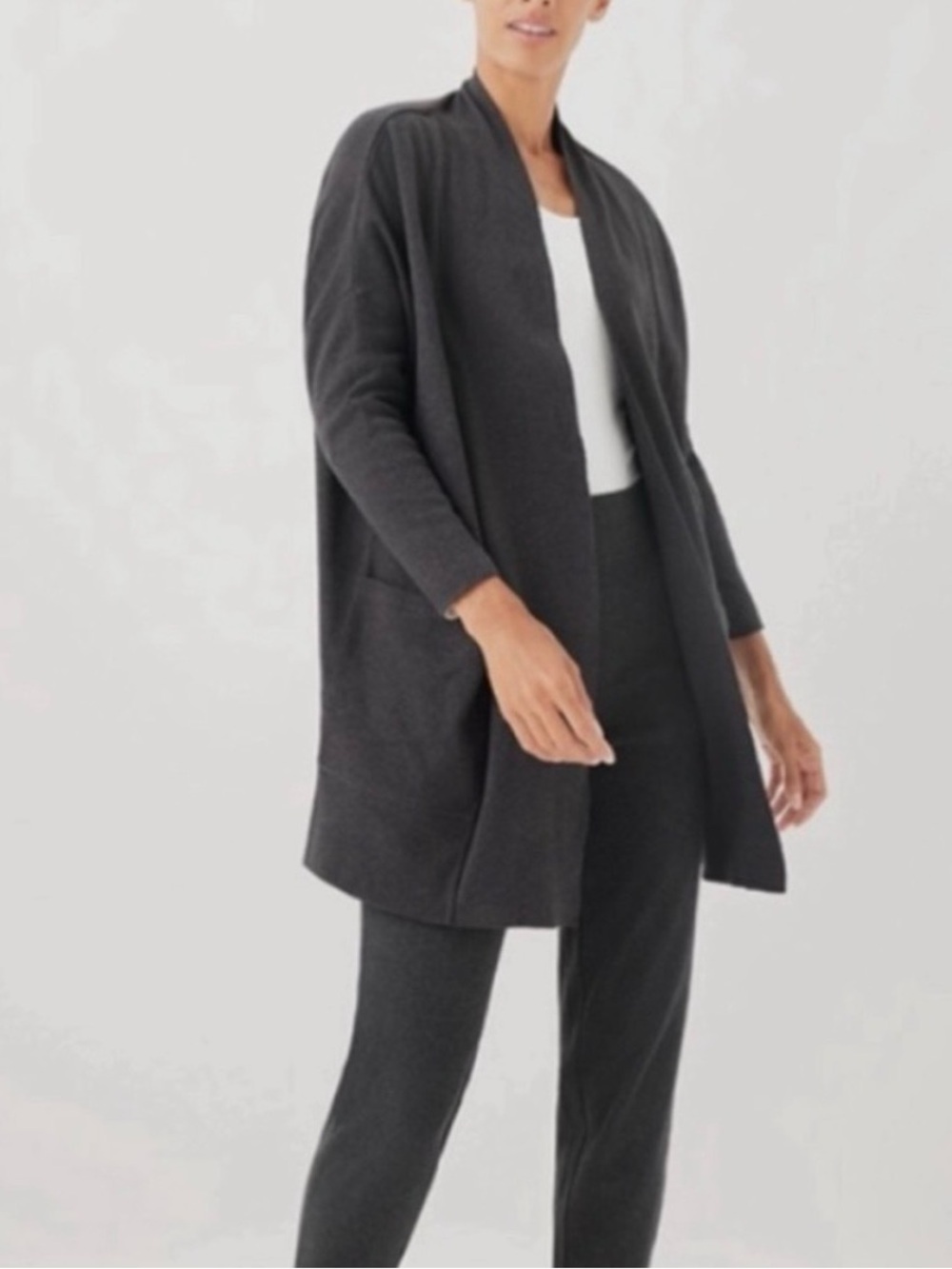 Pact - Black Open-Front Women’s Cardigan